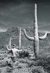 Self-portrait of me and a saguaro cactus